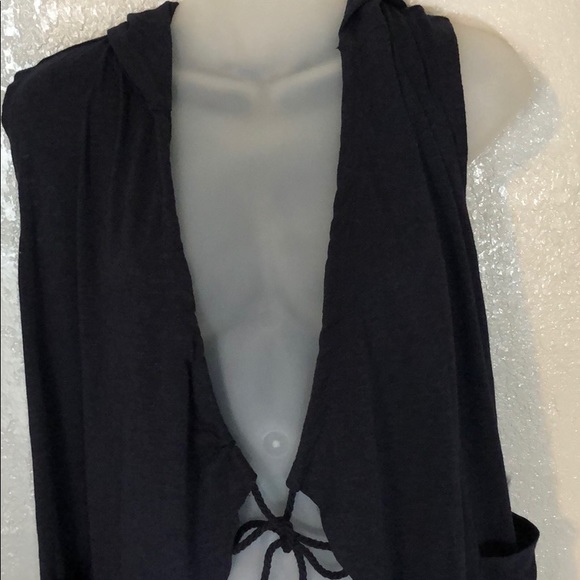 Talbots navy sleeveless hooded jacket xs - Picture 2 of 5